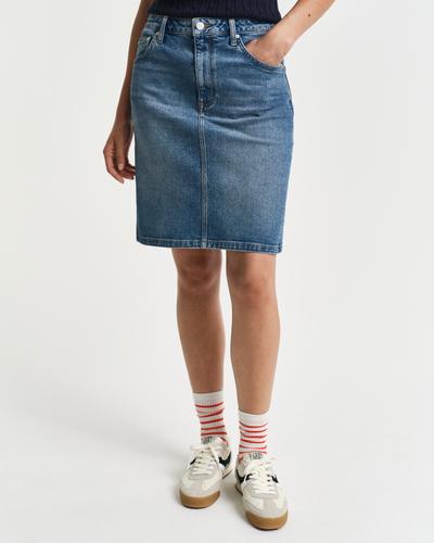 Kurzer Jeansrock 36 - Mid Blue Broken In