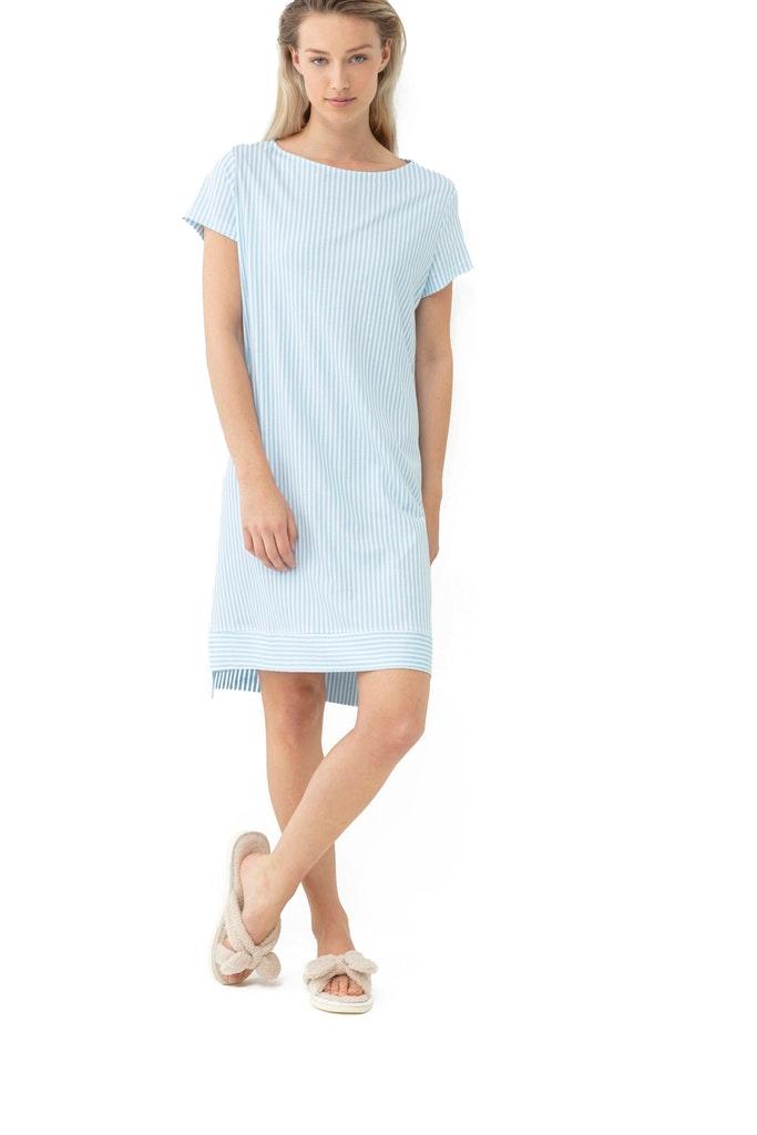 Nachthemd kurzarm Blau 46