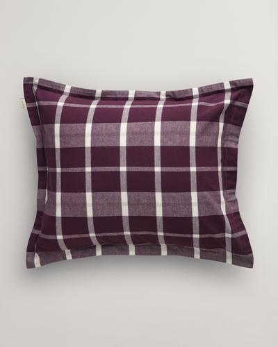 Flanell-Kopfkissenbezug mit Karomuster 80X80 - Deep Plum