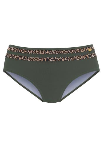 lascana Bikinihose Highwaist 46 - Oliv-leo