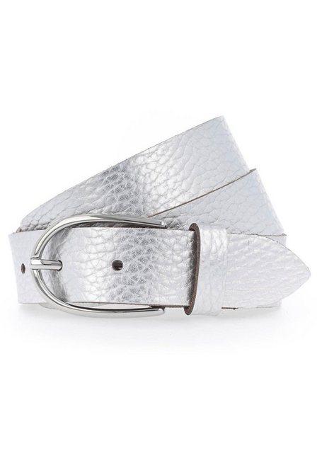 Vanzetti Ledergürtel Teilweise in Metallic-Optik