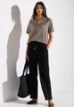 Bluse in Unifarbe 36 - Vintage Stone