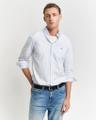 Regular Fit Classic Popeline Hemd mit Streifen Blau S