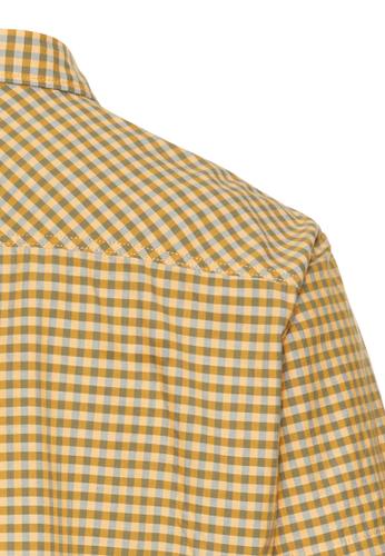 Kariertes Kurzarmhemd aus Baumwolle Orange 3XL
