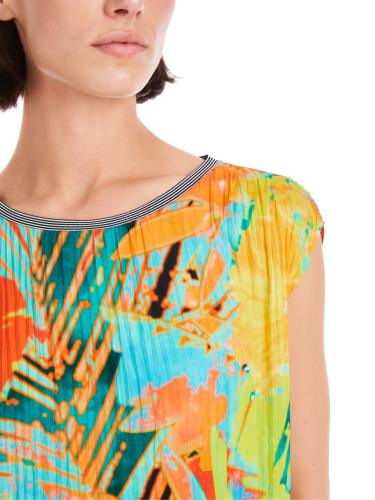 Plissierte Bluse "Rethink Together" 38 - Deep Hokkaido