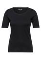 Basic T-Shirt mit Rundhals in Unifarbe M - Black