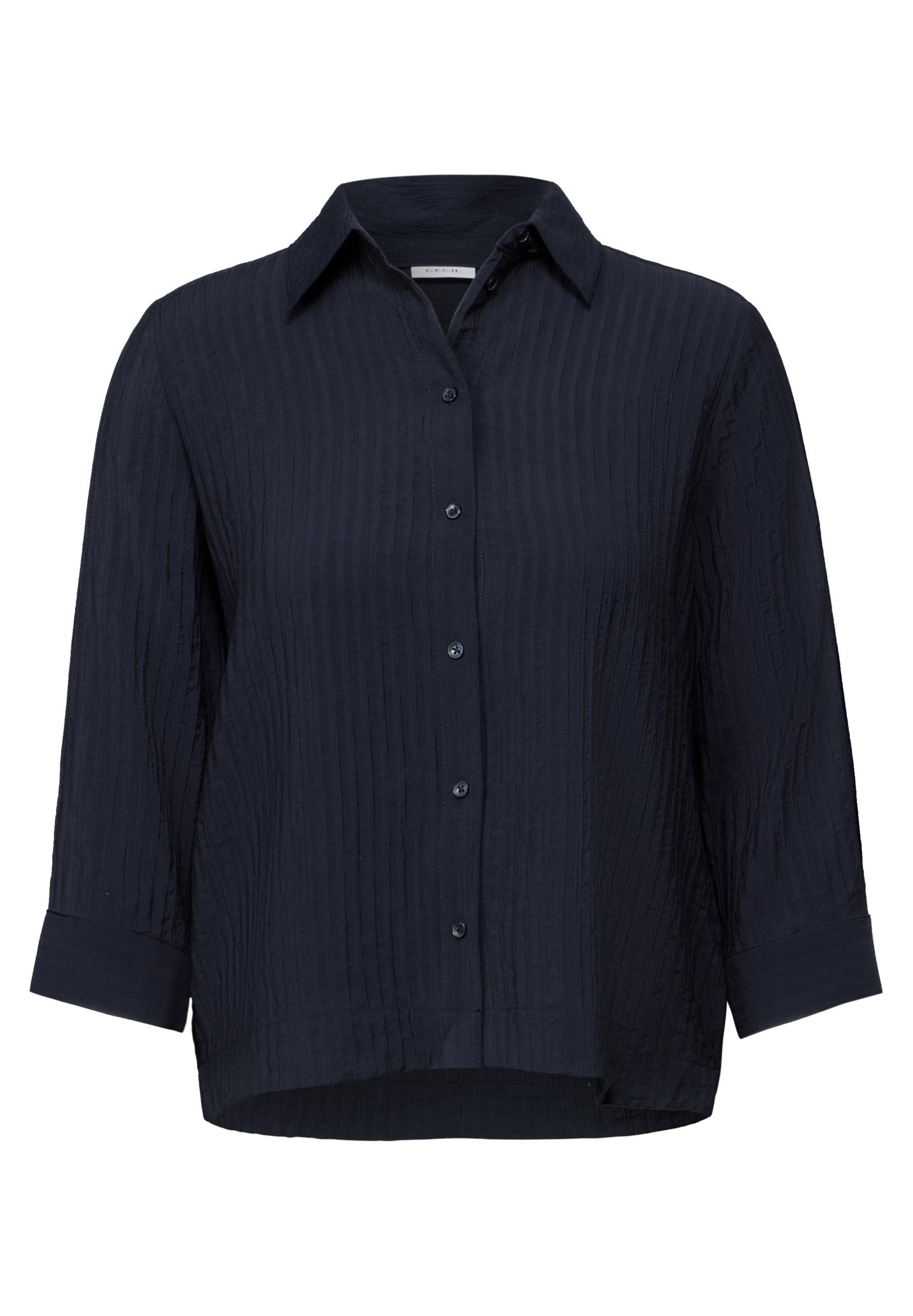 Kurze Strukturbluse M - Universal Blue