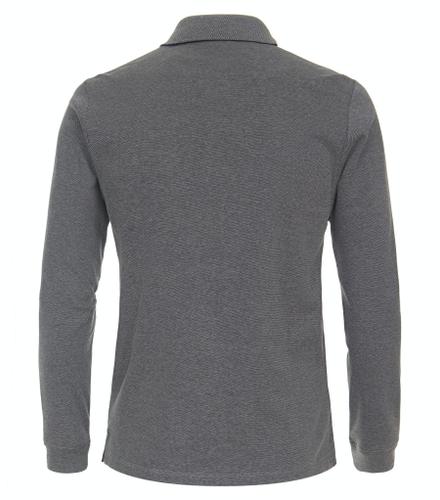 Polo-Shirt Langarm gestreift 3XL - Blau