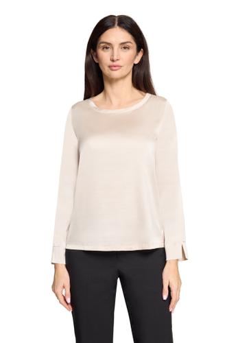 Schlupfbluse 38 Figurumspielend - Beige