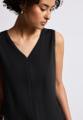 Jersey-Top mit Häkeldetails Schwarz 38