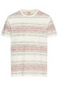 T-Shirt mit Streifenmuster aus Baumwolle Rot 5XL