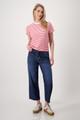 T-Shirt mit Struktur 36 - Red Ringel