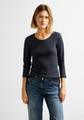 Basic Langarmshirt M - Night Sky Blue
