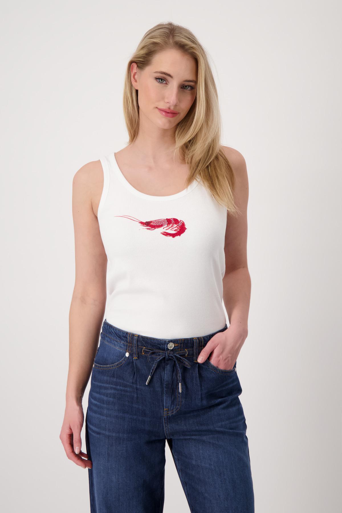 Top mit Shrimp-Print 36 - Cream