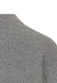 Strickjacke aus reiner Lammwolle XXL Regular Fit - Grey Melange
