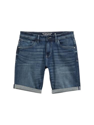TTJOSH REGULAR SLIM Jeans Shorts 40 Slim Fit - Used Dark Stone Blue Denim