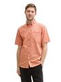 Regular Fit Kurzarmhemd aus Baumwolle XXL Regular Fit - Brick Orange Multicolor Dot
