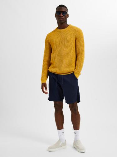 SLHREGULAR-BRODY LINEN SHORTS NOOS Blau L