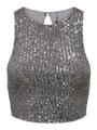 ONLANA S/L SEQUINS SHORT TOP JRS S Normal geschnitten - Gull