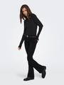 ONLELISA L/S RIB POLO RP KNT M Normal geschnitten - Black