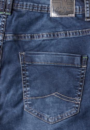 Wide Leg Jeans 32/7/8 Hosen - Mid Blue Used Wash