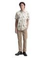 Regular Fit Kurzarmhemd mit Palmen-Print XXL Regular Fit - Off White Stripe Palm Design