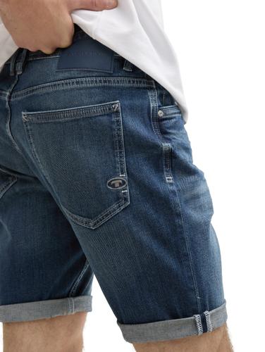 TTJOSH REGULAR SLIM Jeans Shorts 32 Slim Fit - Used Dark Stone Blue Denim