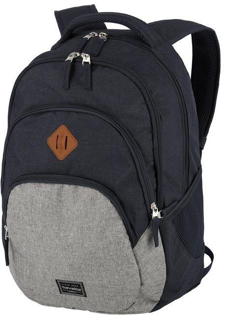 travelite Cityrucksack »Basics, marine/grau«