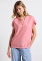 Split Neck Bluse in Unifarbe 36 - Blush Peach