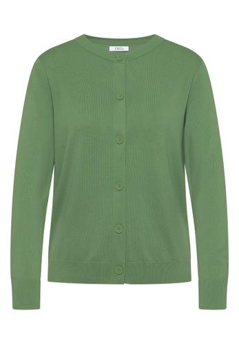 Strickjacke mit Knopfleiste L - Fennel Green