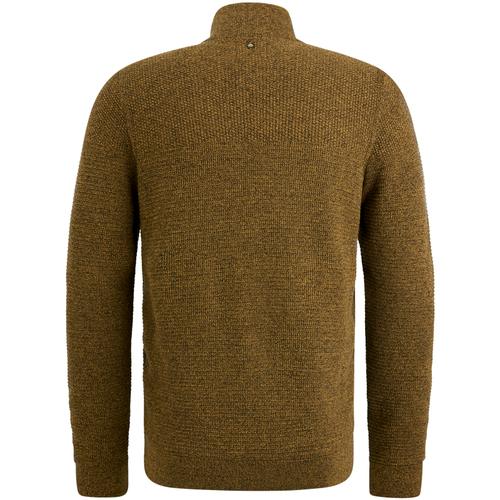 Half zip collar cotton mouline XL - Buckthorne Brown