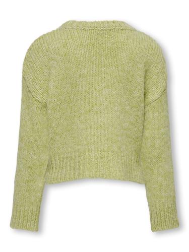 KOGMARIE LS O-NECK SHORT KNT 134/140 Normal geschnitten - Celery Green