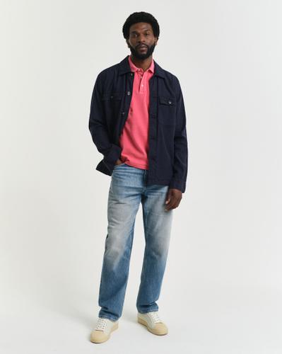 Sunfaded Piqué Poloshirt Rot, Rosa XL