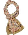 Stola Schal mit romantischem Paisley-Design in Seidenmischung OS - Olive