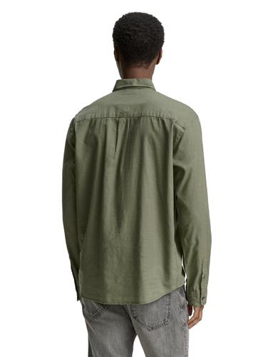 Relaxed Fit Hemd mit Leinenanteil XL Relaxed Fit - Tree Moss Green