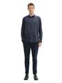 Fitted Hemd aus Baumwolle XXL Slim Fit - Blue Structure