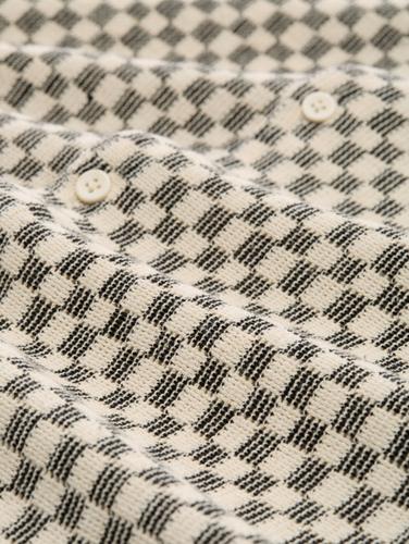 Kurzarmhemd mit Muster XXL Relaxed Fit - Black White Check Design
