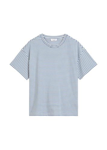 Streifen-T-Shirt relaxed S Relaxed Fit - Medium Blue_multi_01