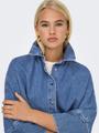 ONLGRACE 3/4 DNM SHIRT CRO NOOS S Locker geschnitten - Medium Blue Denim