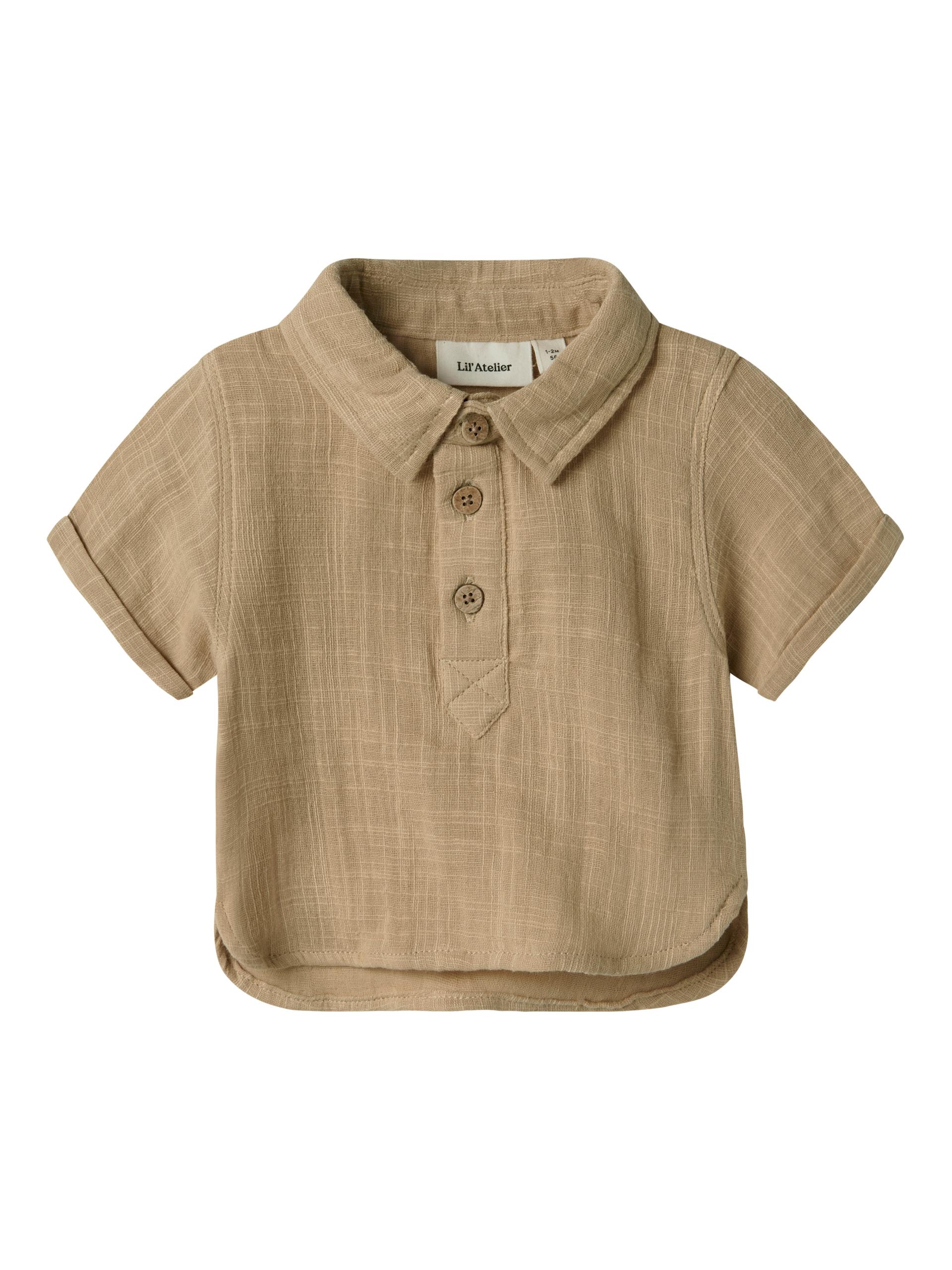 NBMDAWSON SS LOOSE SHIRT LIL 56 Locker geschnitten - Taos Taupe