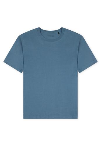 T-Shirt Rundhals Blau 50
