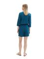 Bermuda mit Leinen 38 Loose Fit - Moss Blue