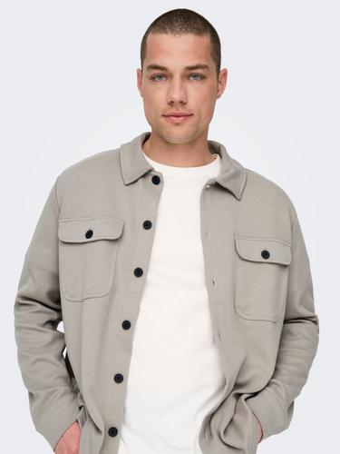 ONSNEWKODYL OVERSHIRT SWEAT NOOS L Normal geschnitten - Vintage Khaki