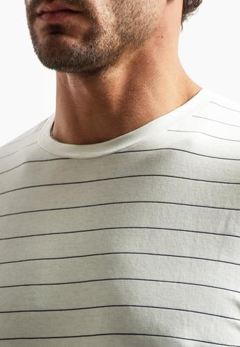 T-Shirt Crewneck Pin Stripe Garment Dyed L Regular Fit - Kit