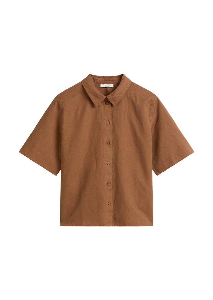 Kurzarm-Bluse relaxed XL Relaxed Fit - Melted Chocolate