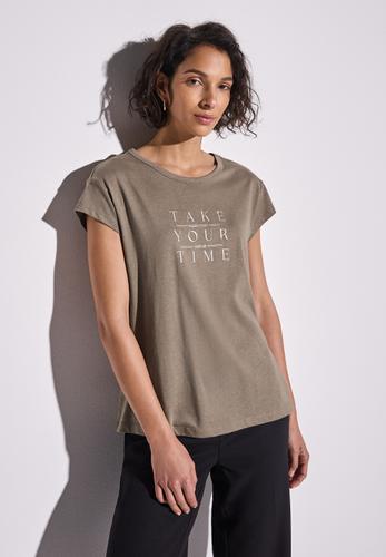Shirt mit Wording Braun 38