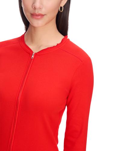 Uni Jacke in Cotton-Ripp 38 - Flame Red