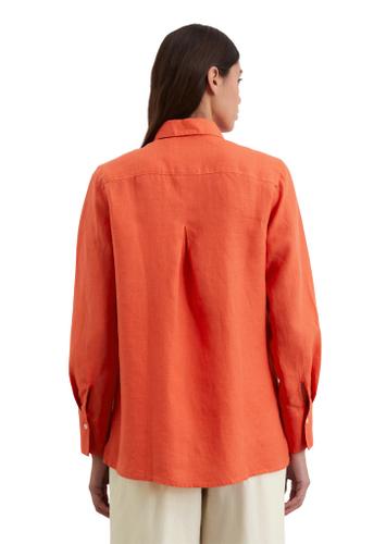 Leinenbluse regular 36 Regular Fit - Burnt Red