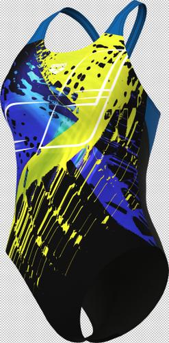 ARENA Damen Schwimmanzug WOMEN'S FUNNY SPOT SWIMSUIT V BACK LB 36 in Bunt