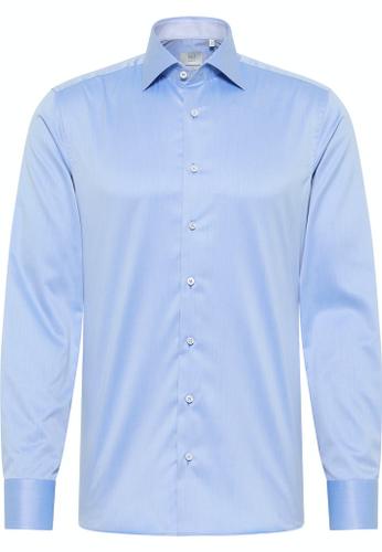 Luxury Shirt Twill Langarm Blau 43/Langarm - 67cm